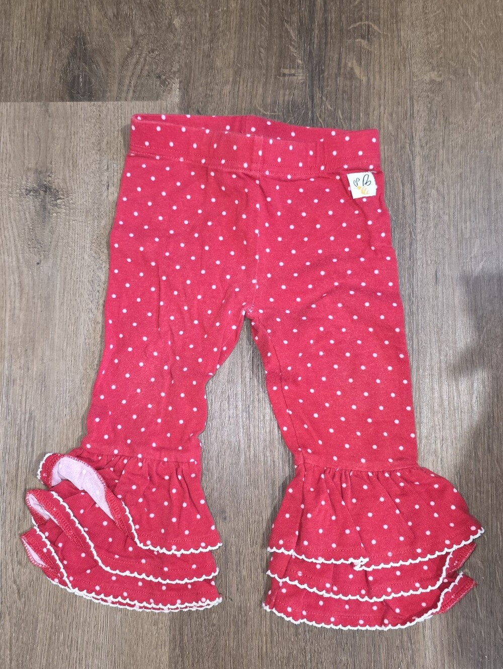Wildflowers Red Polka Dot Ruffle Leggings